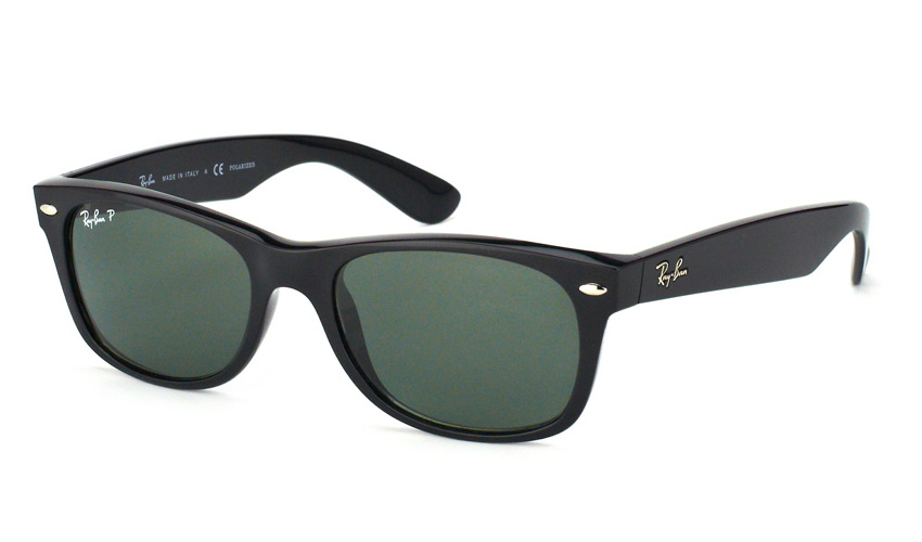 ray ban rb2132 new wayfarer 901 58 black polarized sunglasses